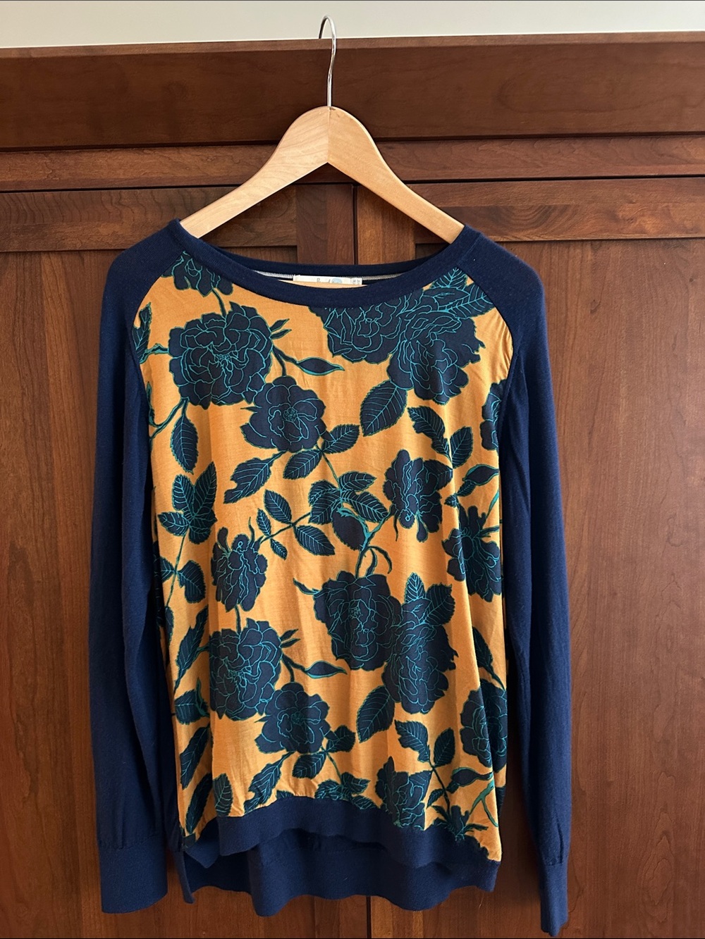 Fall floral print sweater
